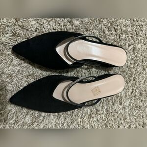 Elegant Black Women's Slingback Shoes